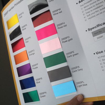 Metallic Chrome Printable Adhesive Vinyl Large Format Color Craft Car Wrap Vinyl