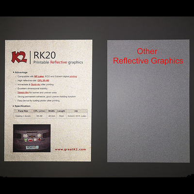 CPL60 Printable Reflective Vinyl Roll Permanent Adhesive Glass Bead