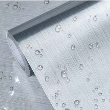Brushed Metallic Printable Adhesive Vinyl Material For Sign Making 140g