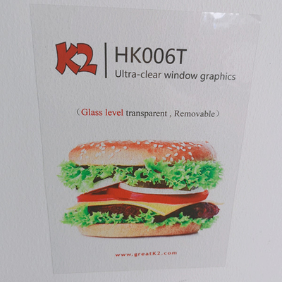 PET Monomeric Clear Vinyl Window Graphics Removable Glue Film