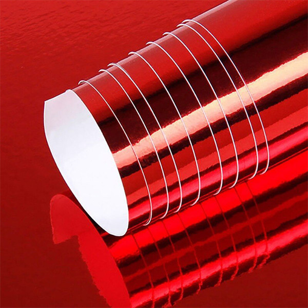 Outdoor Printable Adhesive Vinyl Chrome Metallic Wrap Glossy Surface