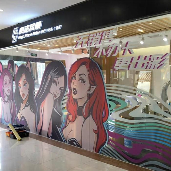 Optical Clear Vinyl Window Graphics PET Self Adhesive Permanent